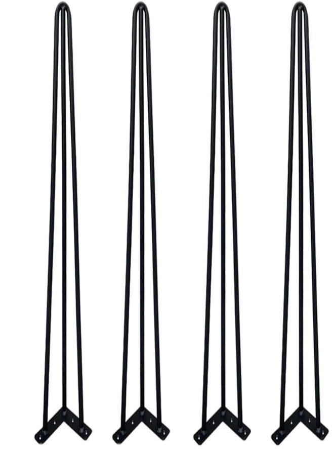 Ventuos 16 Inch 3-Rod Heavy Duty Hairpin Legs, Metal Hair Pin Furniture Legs,Modern Table Legs for DIY Coffee Table Legs, Children's Table, Set of 4 (16") - Image 2